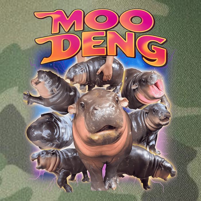 Moo Deng Baby Hippo Legacy Tie Dye Trucker Hat
