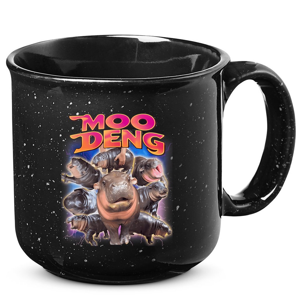 Moo Deng Baby Hippo 15oz Campfire Ceramic Mug