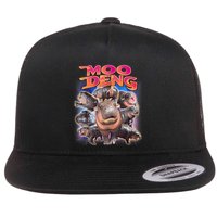 Moo Deng Baby Hippo Flat Bill Trucker Hat