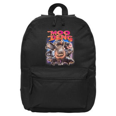 Moo Deng Baby Hippo 16 in Basic Backpack