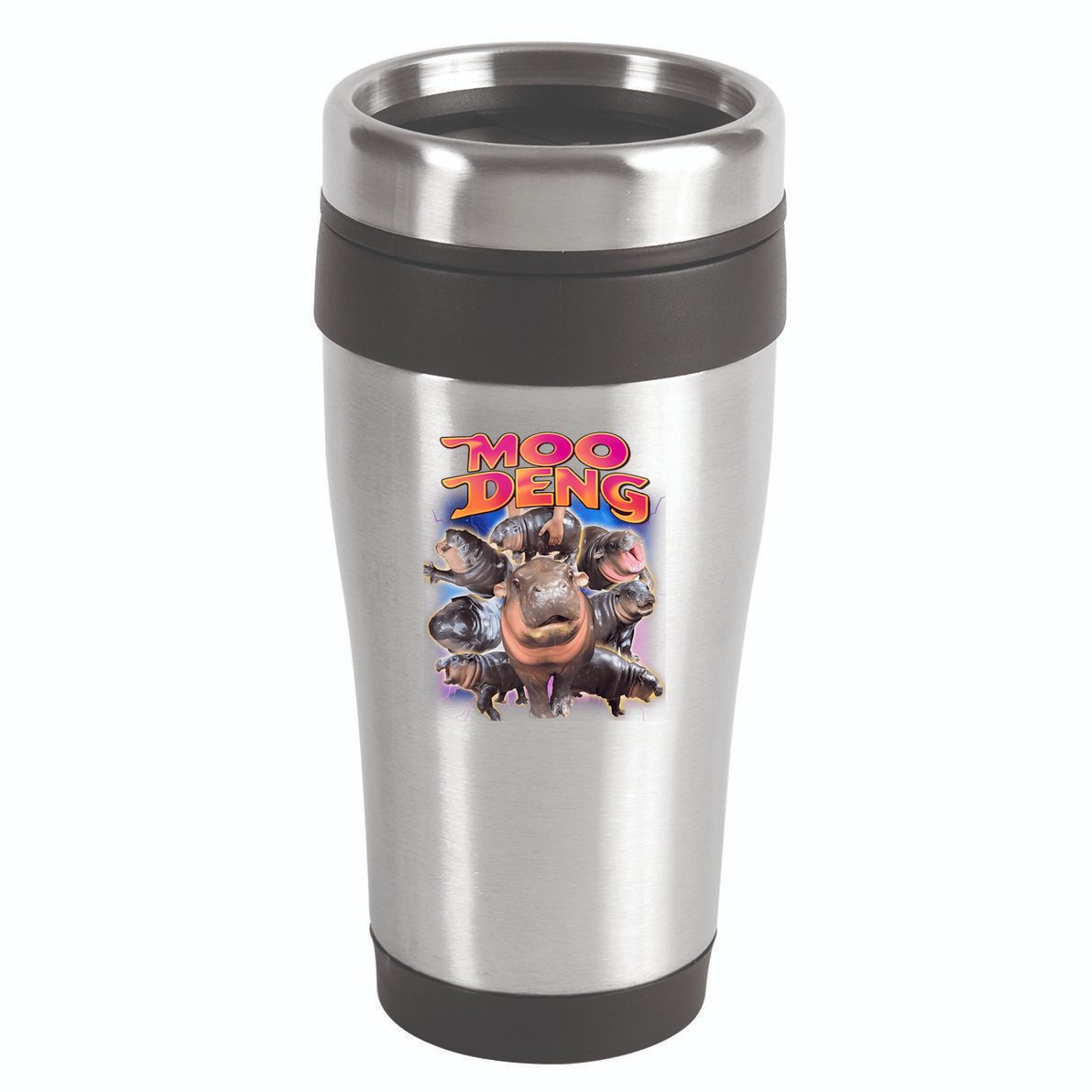 Moo Deng Baby Hippo 16oz Travel Tumbler