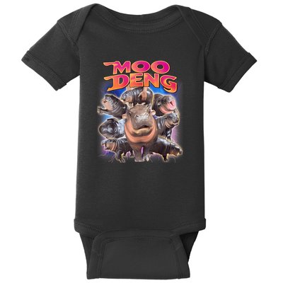 Moo Deng Baby Hippo Baby Bodysuit