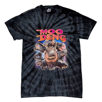 Moo Deng Baby Hippo Tie-Dye T-Shirt