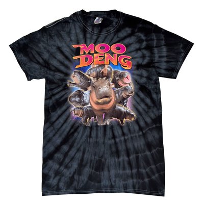 Moo Deng Baby Hippo Tie-Dye T-Shirt