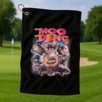 Moo Deng Baby Hippo Golf Towel