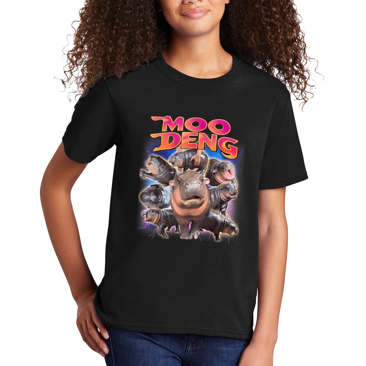 Moo Deng Baby Hippo Kids T-Shirt