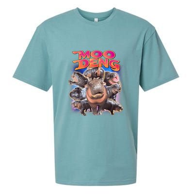 Moo Deng Baby Hippo Sueded Cloud Jersey T-Shirt