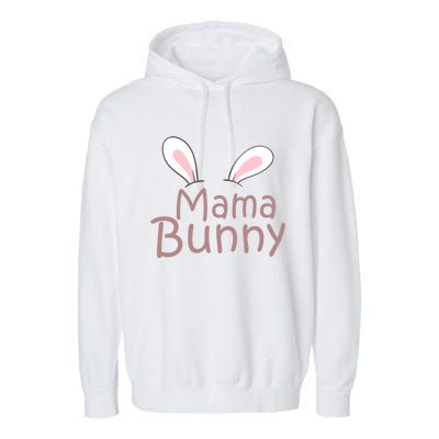 Mama Daddy Bunny Easter Day Dad Pregnant Mom Matching Couple Gift Garment-Dyed Fleece Hoodie