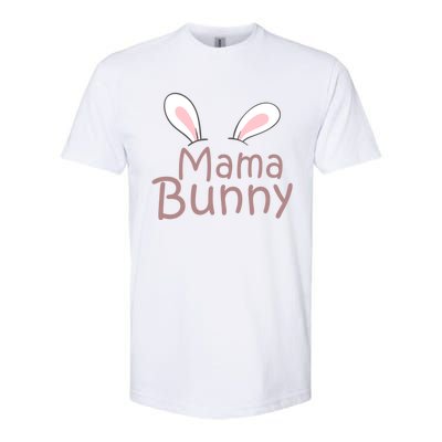 Mama Daddy Bunny Easter Day Dad Pregnant Mom Matching Couple Gift Softstyle CVC T-Shirt