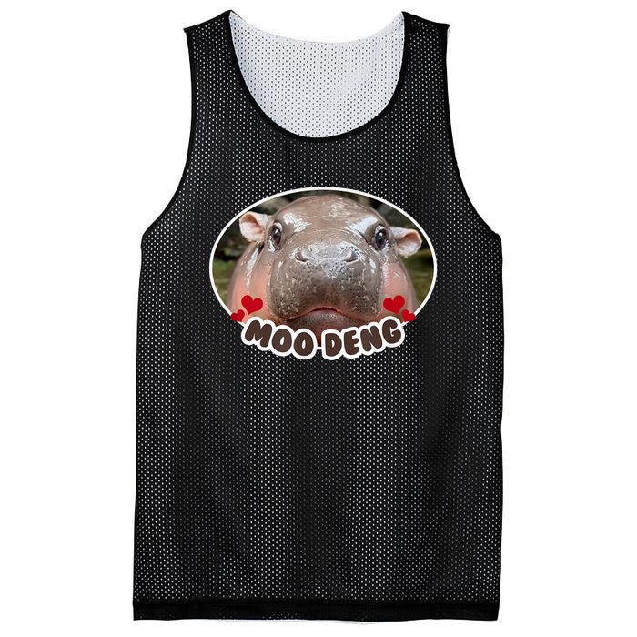 Moo Deng Bouncy Pig In Thai Picture The Cute Baby Hippo Mesh Reversible Basketball Jersey Tank