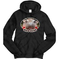 Moo Deng Bouncy Pig In Thai Picture The Cute Baby Hippo Tie Dye Hoodie