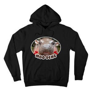 Moo Deng Bouncy Pig In Thai Picture The Cute Baby Hippo Tall Hoodie