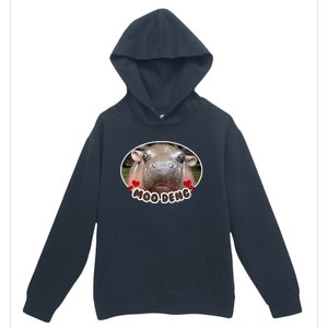 Moo Deng Bouncy Pig In Thai Picture The Cute Baby Hippo Urban Pullover Hoodie