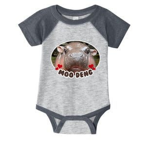 Moo Deng Bouncy Pig In Thai Picture The Cute Baby Hippo Infant Baby Jersey Bodysuit