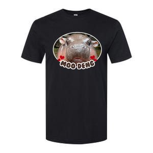 Moo Deng Bouncy Pig In Thai Picture The Cute Baby Hippo Softstyle CVC T-Shirt