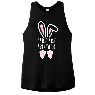 Mama Daddy Bunny Easter Day Dad Pregnant Mom Matching Couple Gift Ladies PosiCharge Tri-Blend Wicking Tank