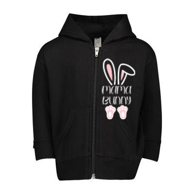 Mama Daddy Bunny Easter Day Dad Pregnant Mom Matching Couple Gift Toddler Zip Fleece Hoodie