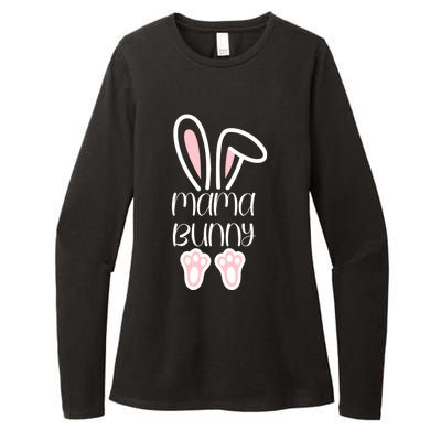 Mama Daddy Bunny Easter Day Dad Pregnant Mom Matching Couple Gift Womens CVC Long Sleeve Shirt