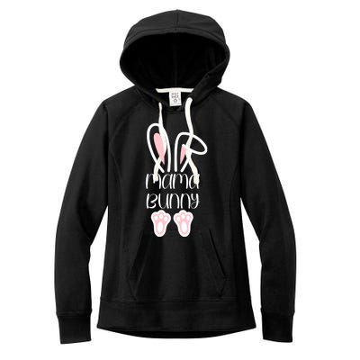 Mama Daddy Bunny Easter Day Dad Pregnant Mom Matching Couple Gift Women's Fleece Hoodie