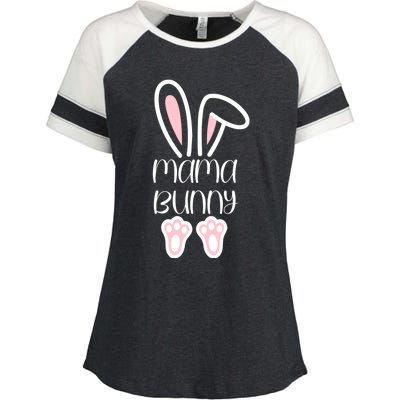 Mama Daddy Bunny Easter Day Dad Pregnant Mom Matching Couple Gift Enza Ladies Jersey Colorblock Tee