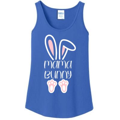 Mama Daddy Bunny Easter Day Dad Pregnant Mom Matching Couple Gift Ladies Essential Tank