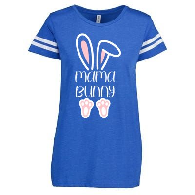 Mama Daddy Bunny Easter Day Dad Pregnant Mom Matching Couple Gift Enza Ladies Jersey Football T-Shirt