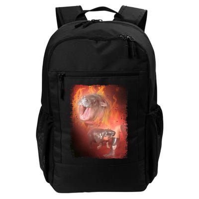 Moo Deng Bouncy Pig In Thai Fire Picture The Cute Baby Hippo Backpack
