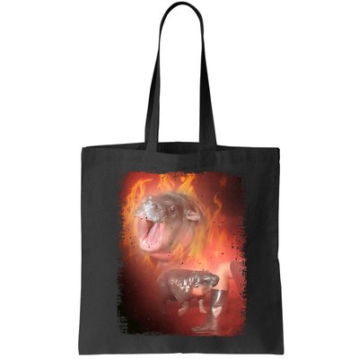 Moo Deng Bouncy Pig In Thai Fire Picture The Cute Baby Hippo Bag