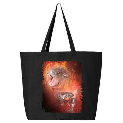 Moo Deng Bouncy Pig In Thai Fire Picture The Cute Baby Hippo 25L Jumbo Tote
