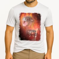 Moo Deng Bouncy Pig In Thai Fire Picture The Cute Baby Hippo Cooling Performance Crew T-Shirt