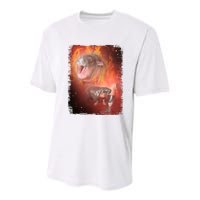 Moo Deng Bouncy Pig In Thai Fire Picture The Cute Baby Hippo Youth Performance Sprint T-Shirt