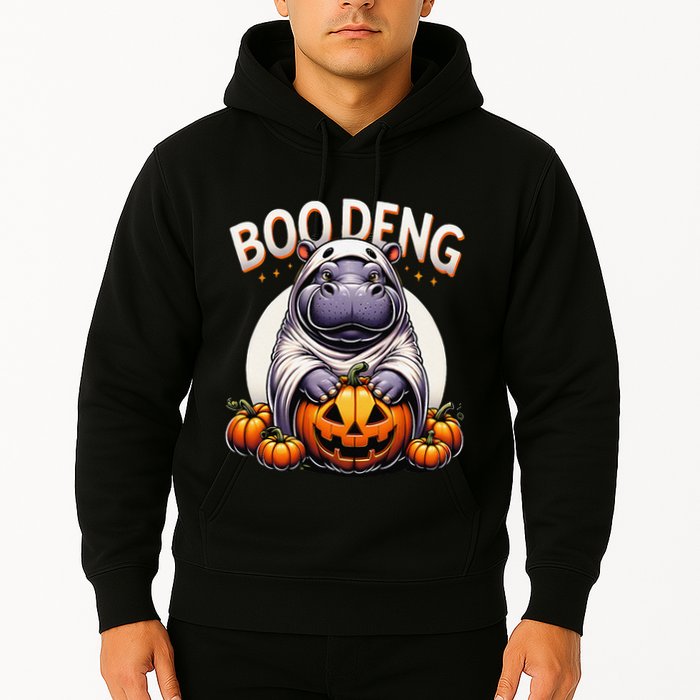 Moo Deng Baby Hippo Moo Deng Costume For Boo Deng Halloween Hoodie