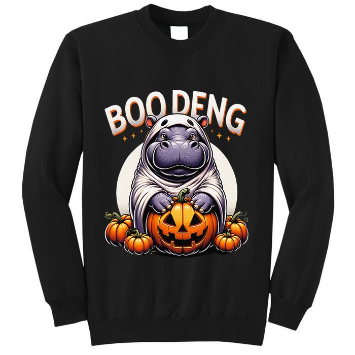 Moo Deng Baby Hippo Moo Deng Costume For Boo Deng Halloween Sweatshirt