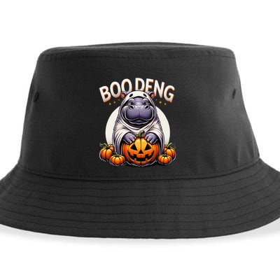 Moo Deng Baby Hippo Moo Deng Costume For Boo Deng Halloween Sustainable Bucket Hat