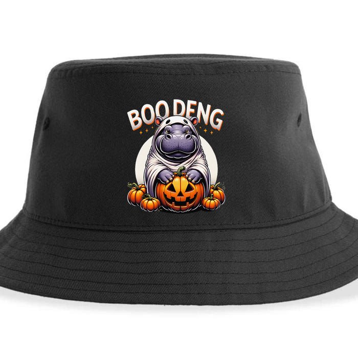 Moo Deng Baby Hippo Moo Deng Costume For Boo Deng Halloween Sustainable Bucket Hat