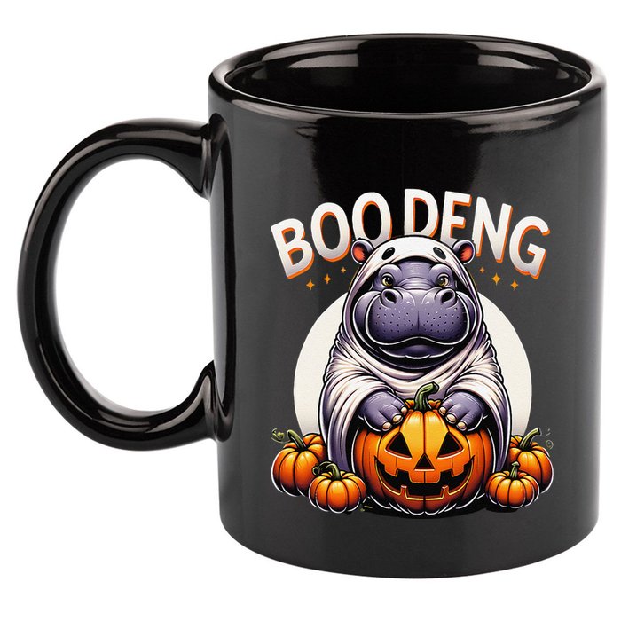 Moo Deng Baby Hippo Moo Deng Costume For Boo Deng Halloween 11oz C Handle Ceramic Mug
