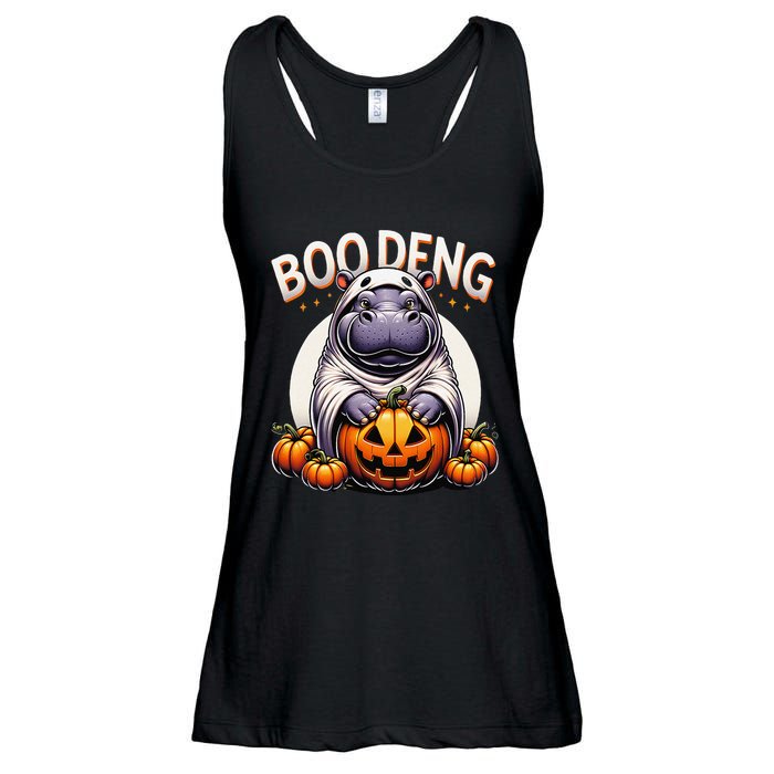 Moo Deng Baby Hippo Moo Deng Costume For Boo Deng Halloween Ladies Essential Flowy Tank