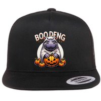 Moo Deng Baby Hippo Moo Deng Costume For Boo Deng Halloween Flatbill Hat