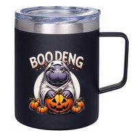 Moo Deng Baby Hippo Moo Deng Costume For Boo Deng Halloween 12oz Stainless Steel Coffee Mug
