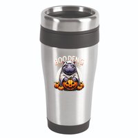 Moo Deng Baby Hippo Moo Deng Costume For Boo Deng Halloween 16oz Travel Tumbler