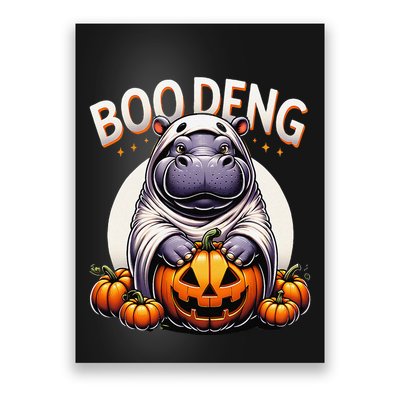 Moo Deng Baby Hippo Moo Deng Costume For Boo Deng Halloween Poster