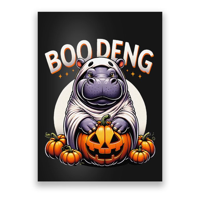 Moo Deng Baby Hippo Moo Deng Costume For Boo Deng Halloween Poster