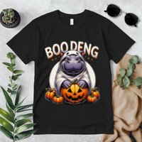 Moo Deng Baby Hippo Moo Deng Costume For Boo Deng Halloween Premium T-Shirt