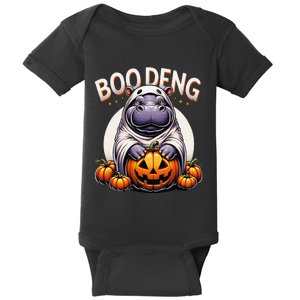 Moo Deng Baby Hippo Moo Deng Costume For Boo Deng Halloween Baby Bodysuit