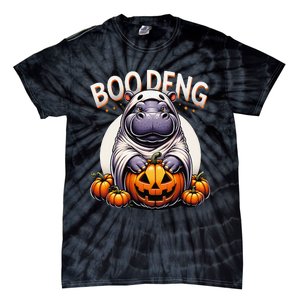 Moo Deng Baby Hippo Moo Deng Costume For Boo Deng Halloween Tie-Dye T-Shirt