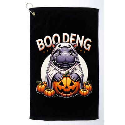 Moo Deng Baby Hippo Moo Deng Costume For Boo Deng Halloween Golf Towel
