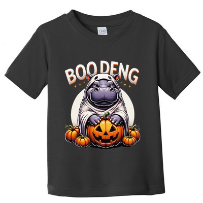 Moo Deng Baby Hippo Moo Deng Costume For Boo Deng Halloween Toddler T-Shirt