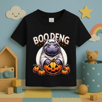 Moo Deng Baby Hippo Moo Deng Costume For Boo Deng Halloween Toddler T-Shirt