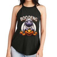 Moo Deng Baby Hippo Moo Deng Costume For Boo Deng Halloween Women's Perfect Tri Rocker Tank