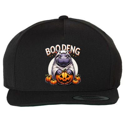 Moo Deng Baby Hippo Moo Deng Costume For Boo Deng Halloween Wool Snapback Cap